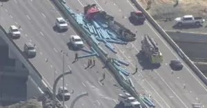 semi-truck rolled over on I-70