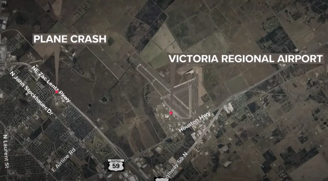 Victoria Texas Plane Crash location